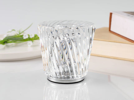 Crystal LED Table Lamp with Starburst Effect Rechargeable and Portable Design Type C 90mm H *88mm W.