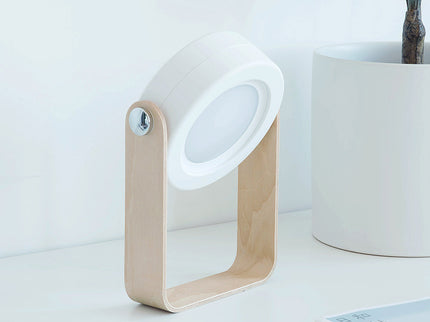 Gray Transformable Lantern Desk Lamp with USB Rechargeable Battery - Touch Control, 3 Brightness Levels, 0.3W