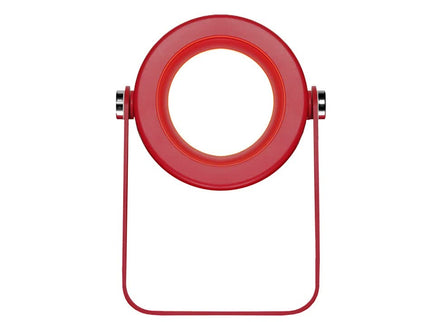 Red Transformable Lantern Desk Lamp with USB Rechargeable Battery - Touch Control, 3 Brightness Levels, 0.3W