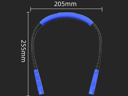 Black Hands-Free Adjustable LED Neck Reading Light with 3 Modes for Night Walking and Reading.