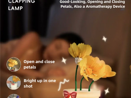 Yellow Flowers Silicone Touch Flower Aromatherapy Night Light Pot - Romantic Home Decor for Kids and Adults