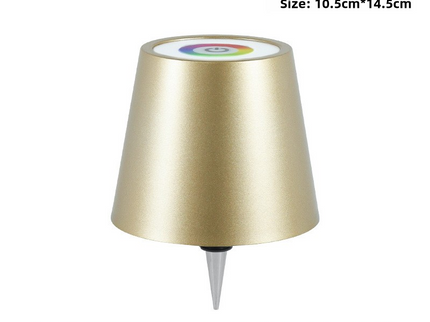 Gold RGB Color-Changing LED Bottle Lamp Adjustable Smart Lighting for Home Decor.