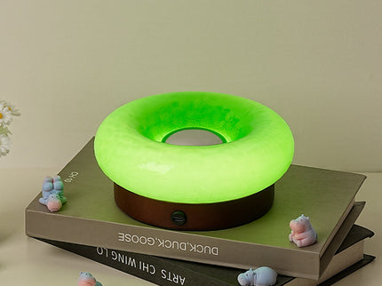 Green Donut Table Lamp - Rechargeable Touch Control LED