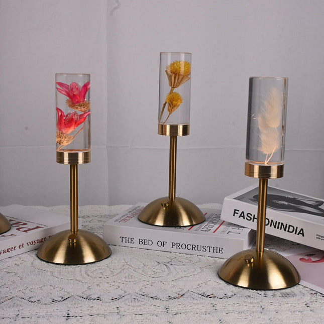 Daisy Eternal Flower Acrylic Table Lamp Color-Changing LED USB Rechargeable Touch Control.