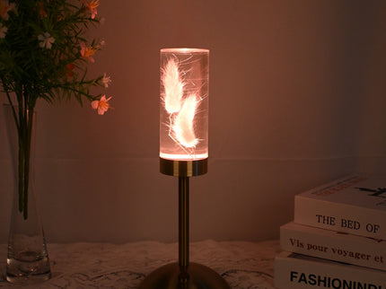 Dogtail Grass Eternal Flower Acrylic Table Lamp - Color-Changing LED, USB Rechargeable, Touch Control