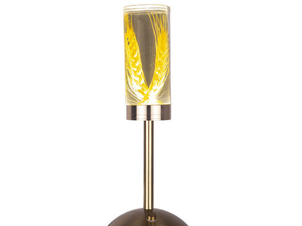Wheat Ears Eternal Flower Acrylic Table Lamp - Color-Changing LED, USB Rechargeable, Touch Control
