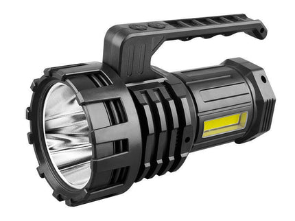 Black LED Searchlight Rechargeable Handheld Spotlight with 500m Range.