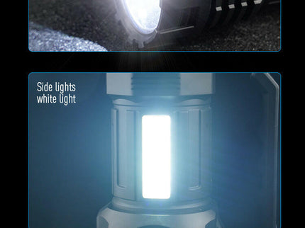 Black LED Searchlight Rechargeable Handheld Spotlight with 500m Range.