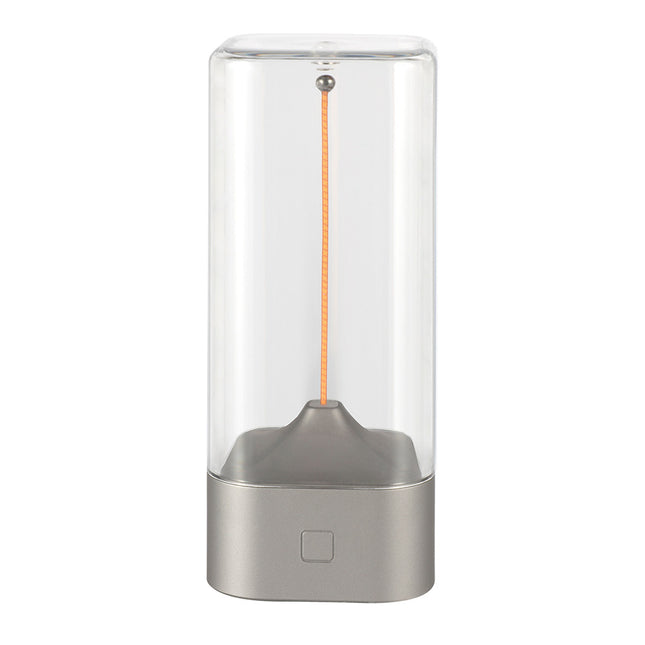 Silver Portable Magnetic Table Lamp with Bendable LED - USB-C Rechargeable