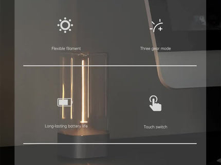 Gery Portable Magnetic Table Lamp with Bendable LED - USB-C Rechargeable