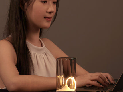 White Portable Magnetic Table Lamp with Bendable LED - USB-C Rechargeable