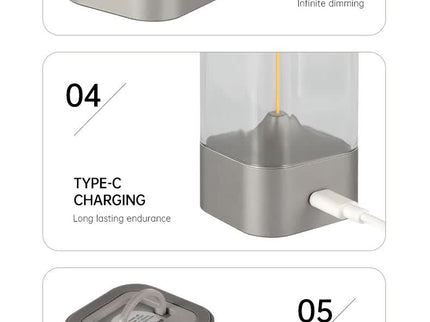 White Portable Magnetic Table Lamp with Bendable LED - USB-C Rechargeable