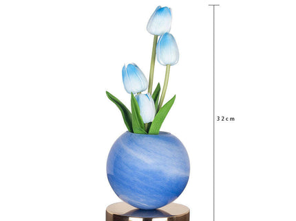 Pink Tulip Night Light with Realistic Bouquet Dreamy Planet LED Mood Lamp for Bedroom Decor.