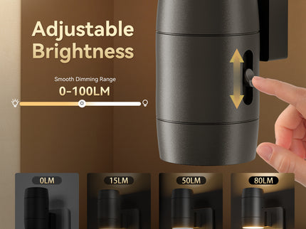 Adjustable Brightness Plug-In Night Light - Rotatable Motion Sensor Light for Hallway, Living Room, and Bedroom