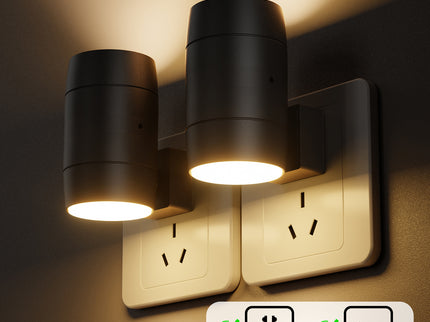 Adjustable Brightness Plug-In Night Light - Rotatable Motion Sensor Light for Hallway, Living Room, and Bedroom