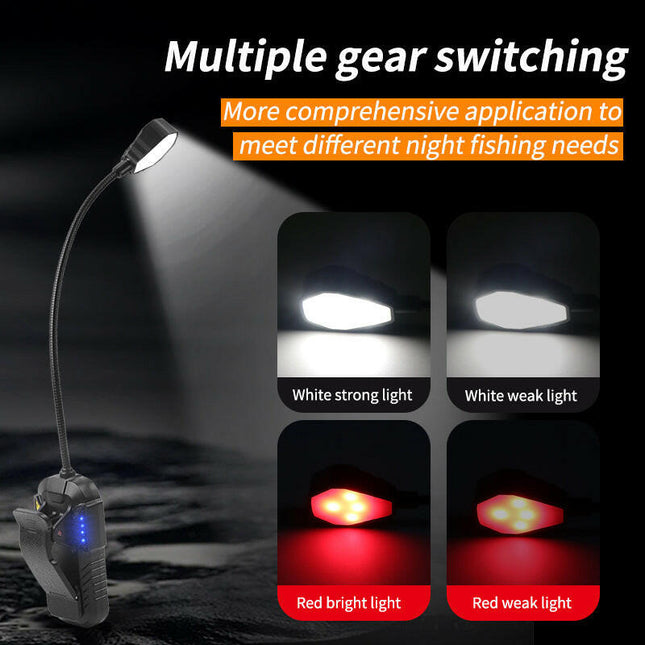 LED Sensor Clip-On Book Light USB Rechargeable Multifunctional Work Light.