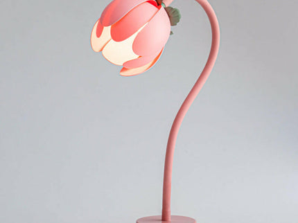 Pink LED Tulip Desk Lamp Flexible Gooseneck Decorative Flower Table Light.