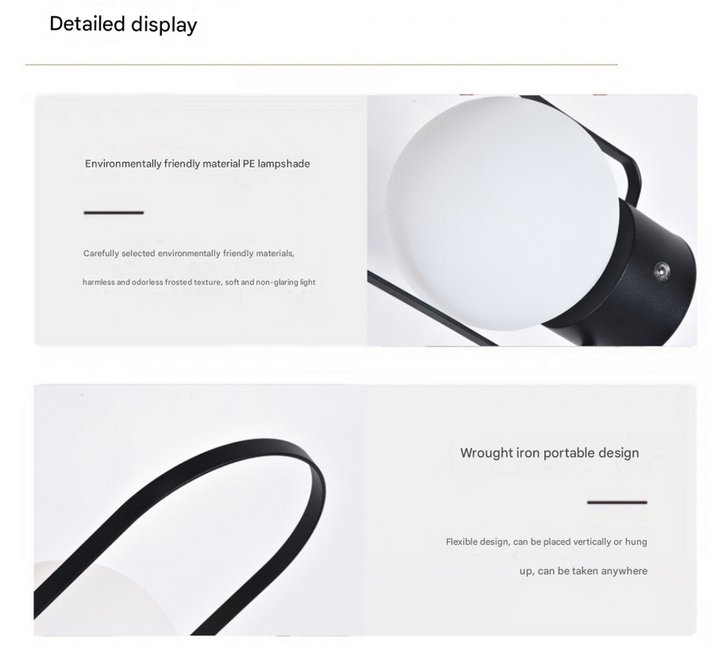 Gold Portable Rechargeable LED Lantern Lamp Touch Control 3-Color Dimmable Desk Light.