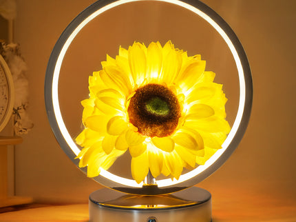 Rechargeable Ring Light with Sunflowers - Ambient Bedside Table Lamp Decor(USB)
