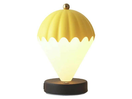 Yellow Rechargeable Hot Air Balloon LED Touch Lamp 3-Color Nordic Style Desk Light.