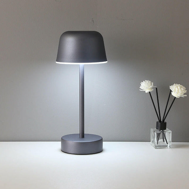 Red Modern Minimalist LED Table Lamp Rechargeable Touch Control Desk Light.