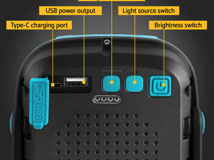 Giantz Work Light Torch Rechargeable USB Cordless Magnetic LED Lamp Charging