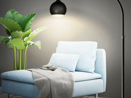 Black Reading Floor Lamp for Stylish Illumination with Adjustable Head.