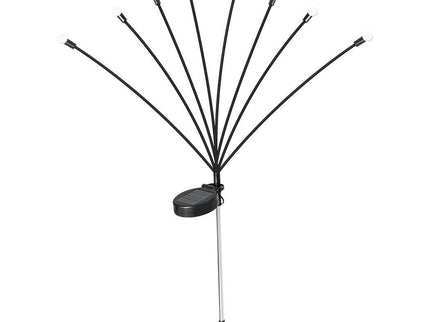 Firfly Solar Lawn Lights 8LED 4PC Outdoor Black for Garden Pathway.