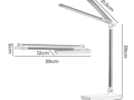 Emitto Double Head Desk Lamp LED Light Eye Caring USB for Workspace.
