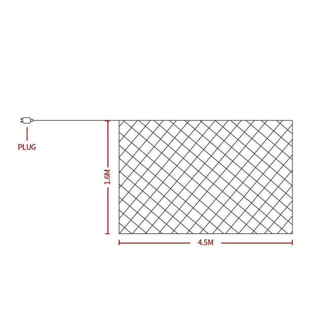 EMITTO 300LED Christmas Net Lights Mesh for Indoor and Outdoor Decor.