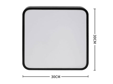EMITTO 3-Colour Ultra-Thin 5CM LED Ceiling 36W Black for Modern Interior Lighting.