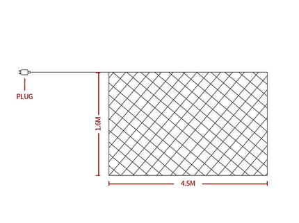 EMITTO 300LED Christmas Net Lights Mesh Warm White for Indoor Outdoor Decor.