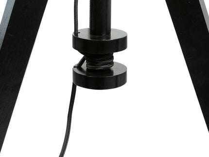 EMITTO Wooden Floor Lamp Modern Tripod Black