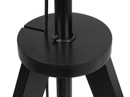 EMITTO Wooden Floor Lamp Modern Tripod Black