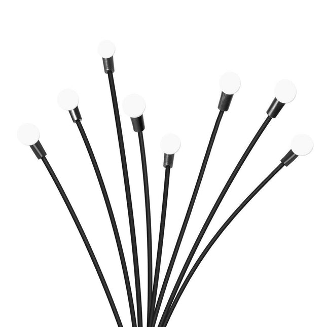 Firfly Solar Lawn Lights 8LED 4PC Outdoor Black for Garden Pathway.