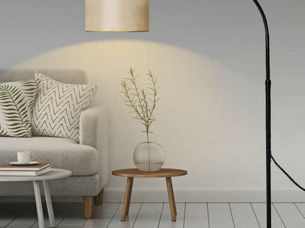 Modern LED Floor Lamp for Stylish Lighting with Elegant Grey Finish.