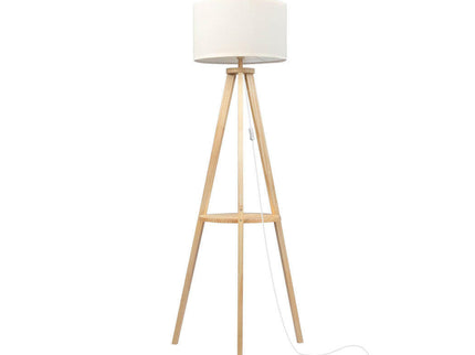 Tripod Floor Lamp with Shelf Modern Design for Living Room or Bedroom.
