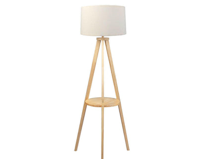 Tripod Floor Lamp with Shelf Modern Design for Living Room or Bedroom.
